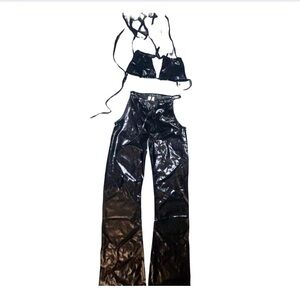 “No Scrubs” 2pc Faux Leather Set